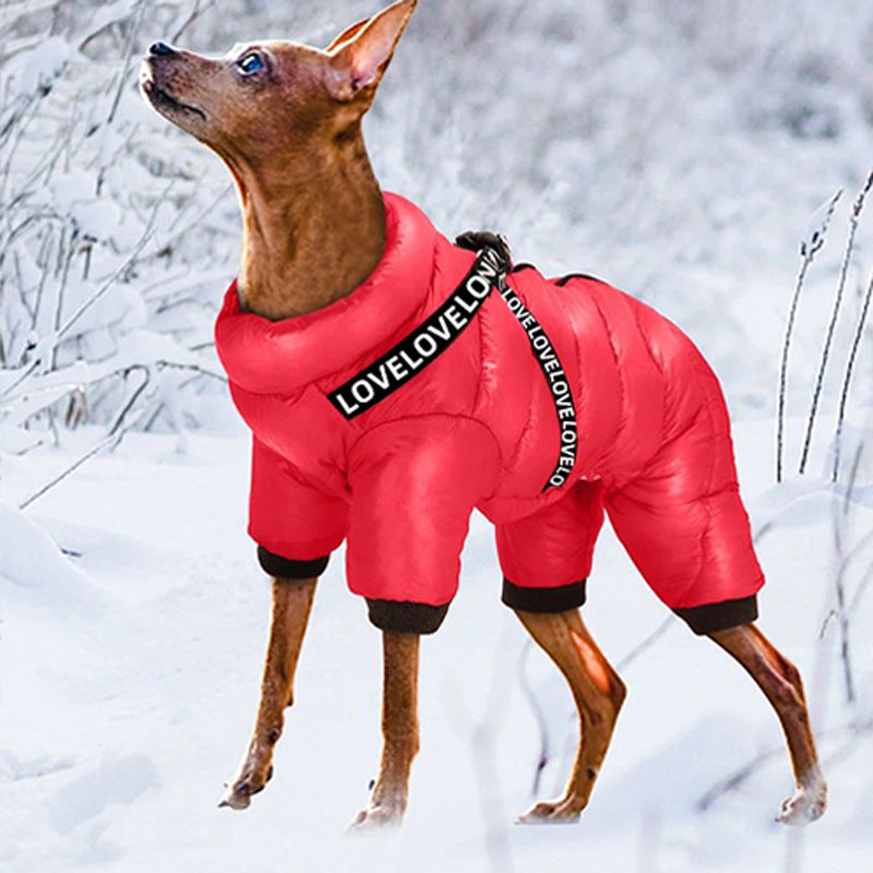 Fleece-lined and thickened pet coat/cotton jacket
