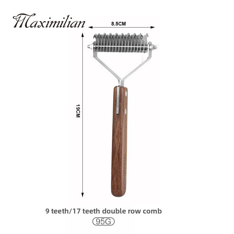 Wooden Pet Grooming Comb