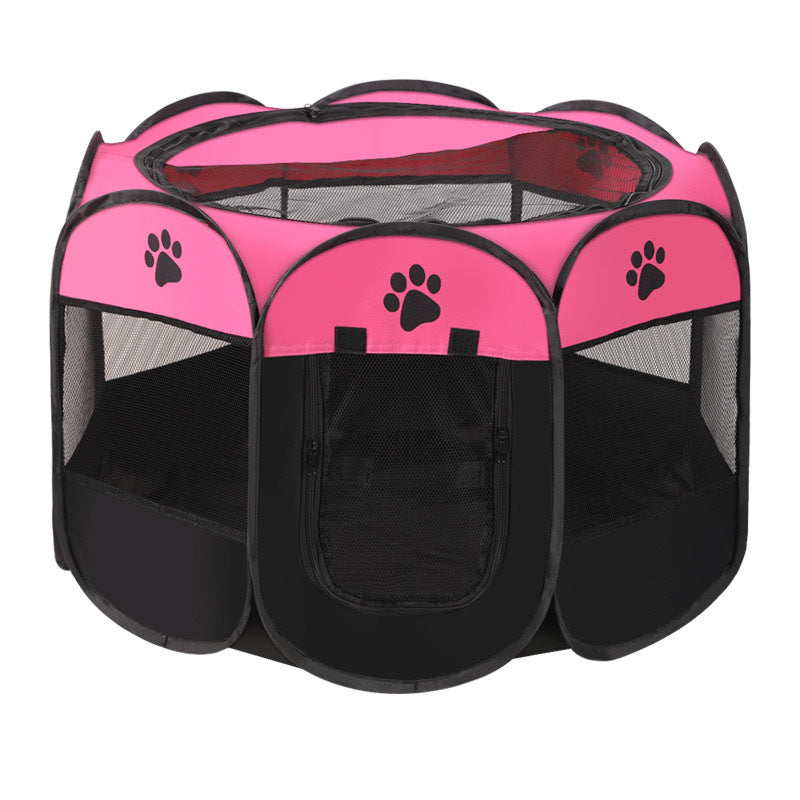 Pet octagonal cage enclosure cat bed