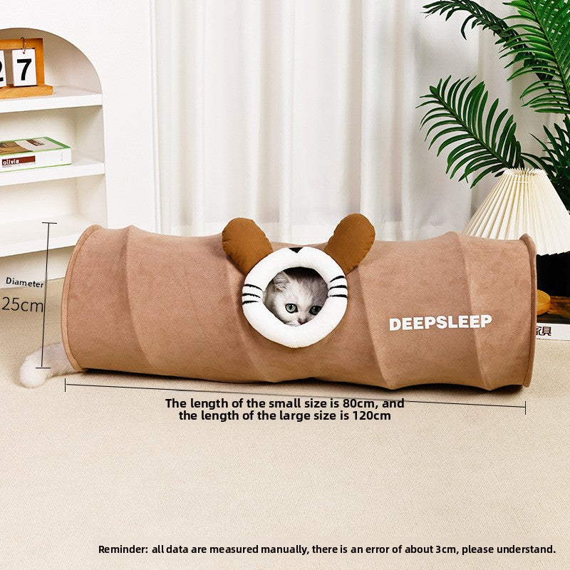 Cat Rolling Cage Toy Peek-a-Boo Tunnel