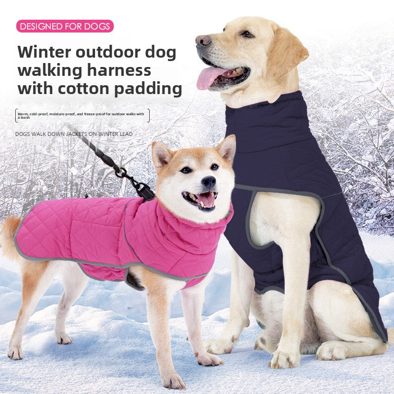 Winter dog coat with waterproof and padded lining