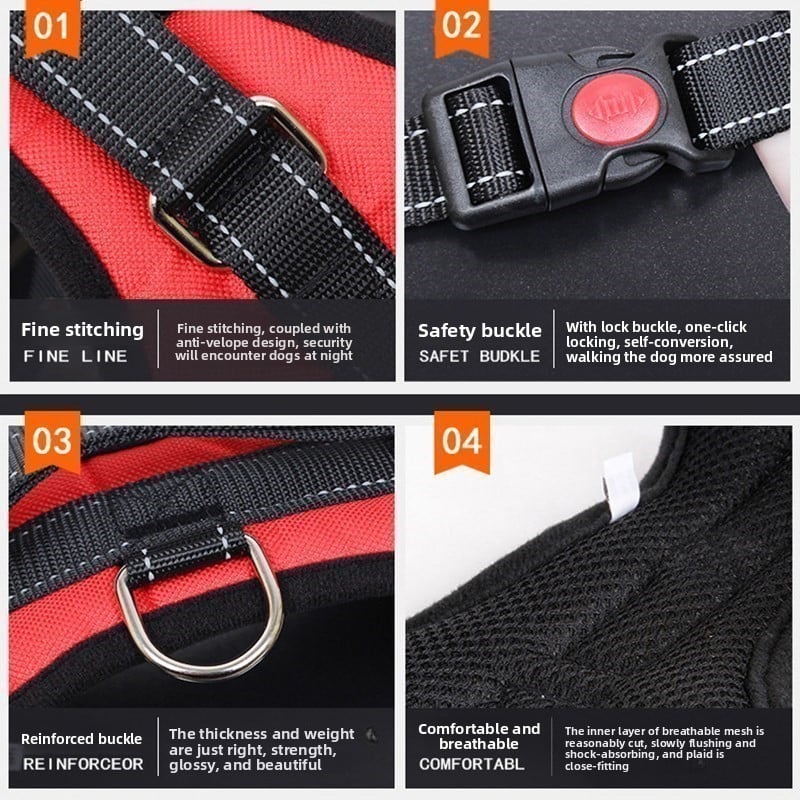 Dog leash, dog chain, chest harness