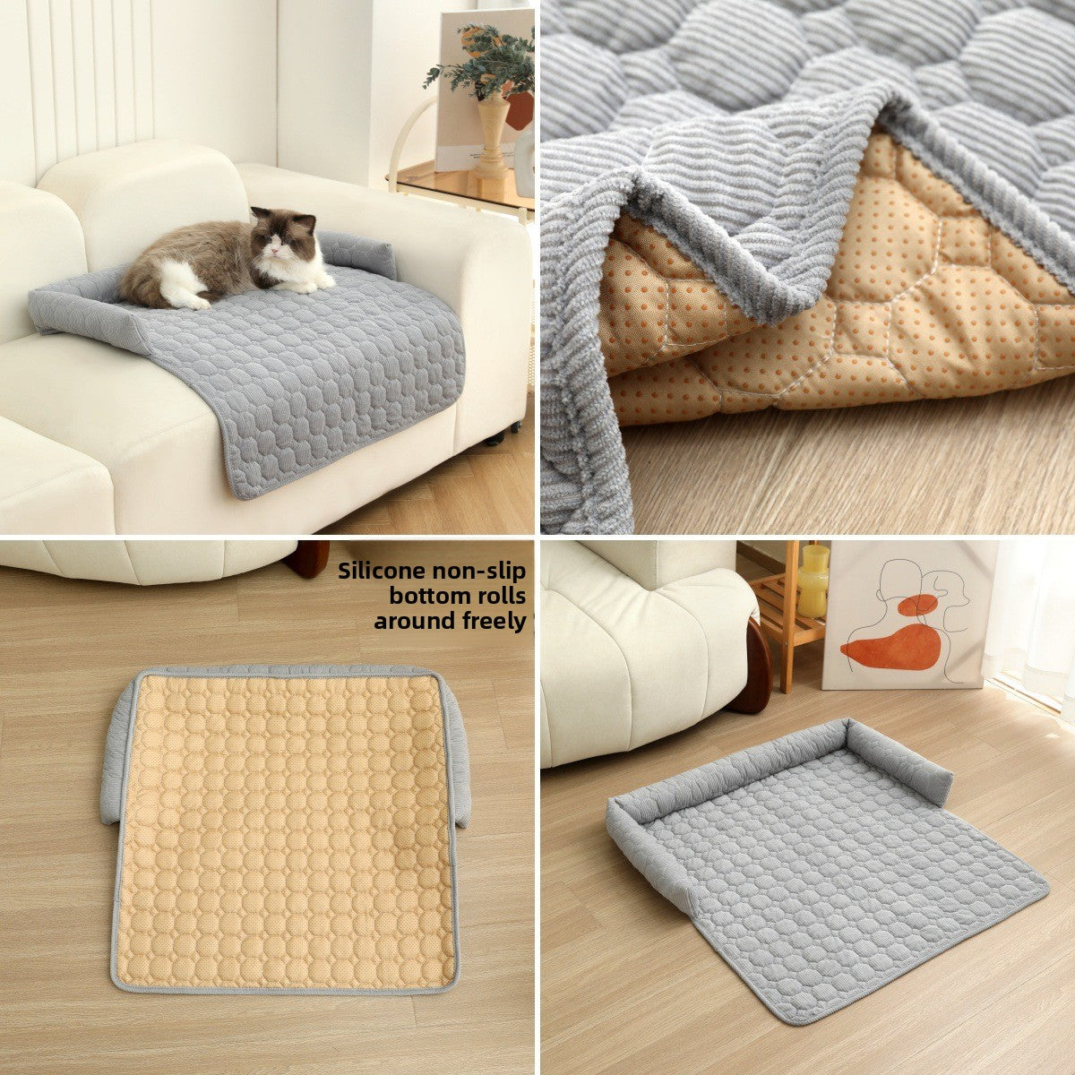 Corduroy pet sofa cushion