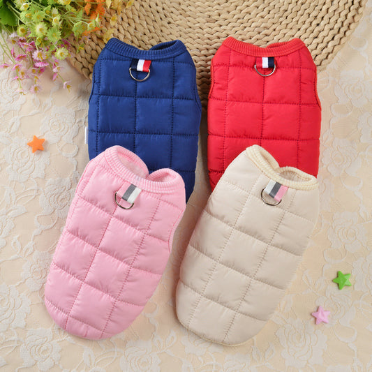 Simple Pet Dog Cat Cotton Coat Winter Clothes