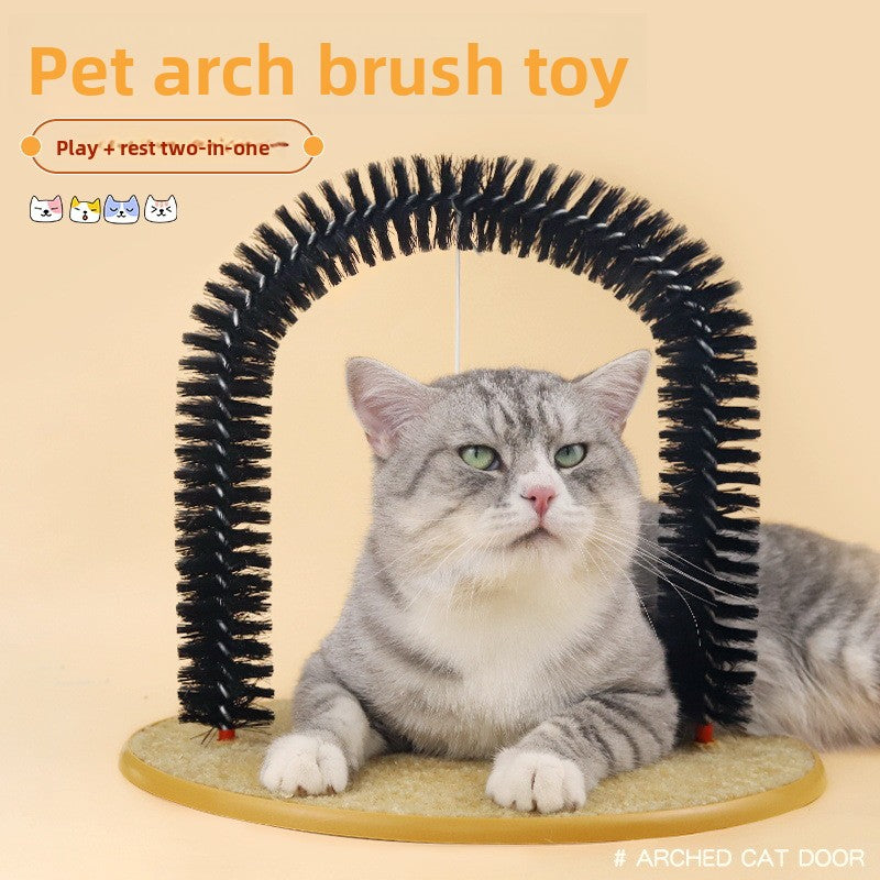 Arched-arch cat grooming toy