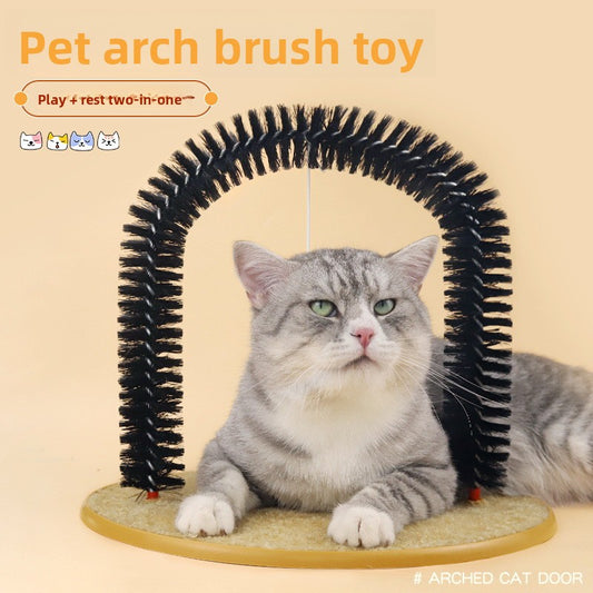 Arched-arch cat grooming toy