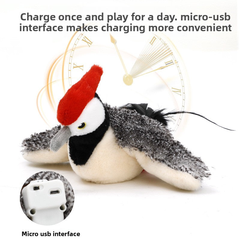 Pet plush chew toy "Shake Shake Bird"