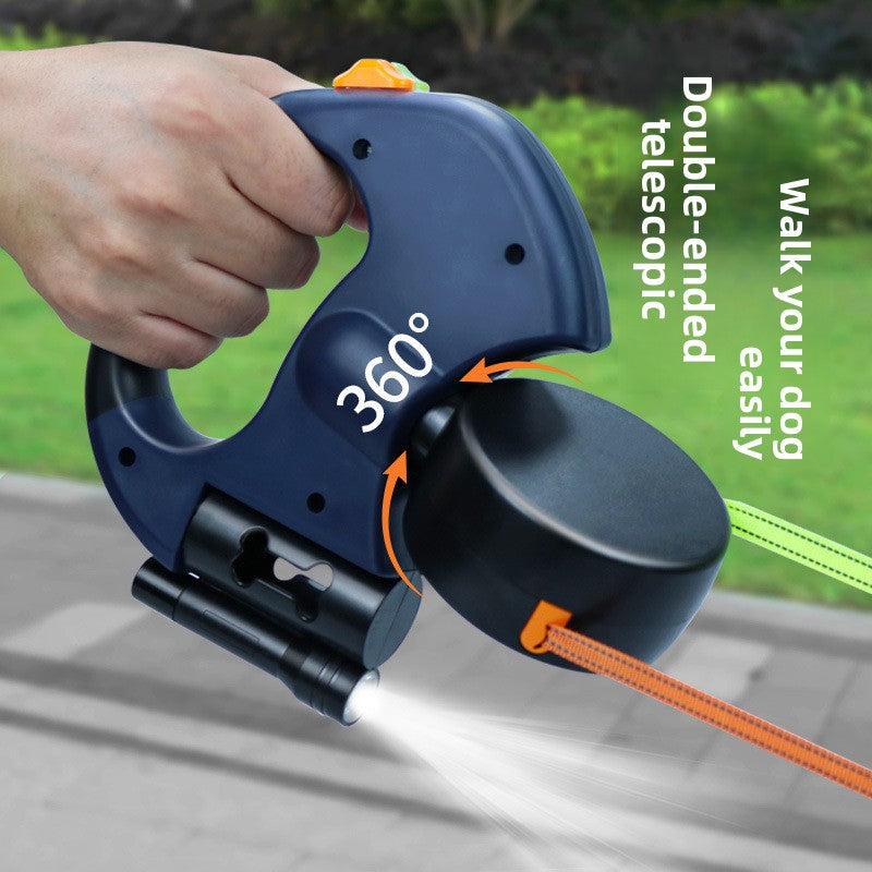 One-to-two automatic pet leash