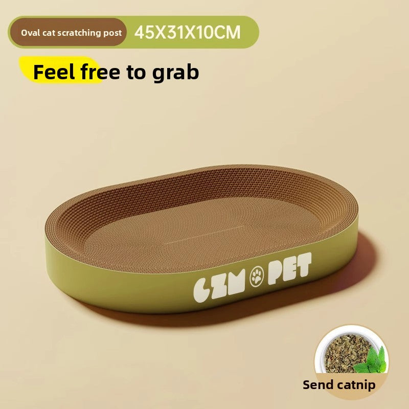 Round Corrugated Cat Scratch Board with Nest and Toys