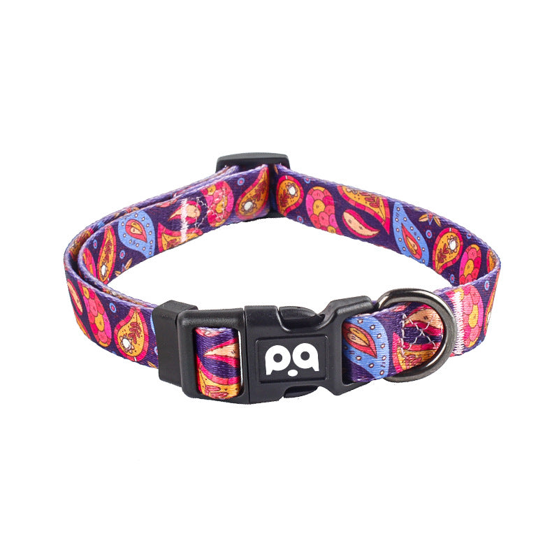 Pet dog collar chest and back leash