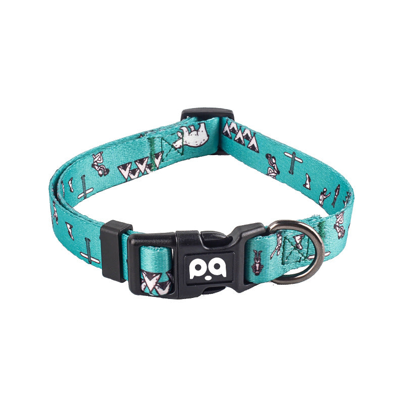 Pet dog collar chest and back leash