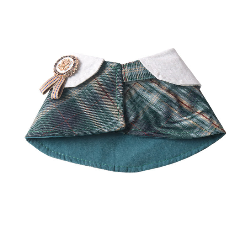 Velcro British checkered pet cape