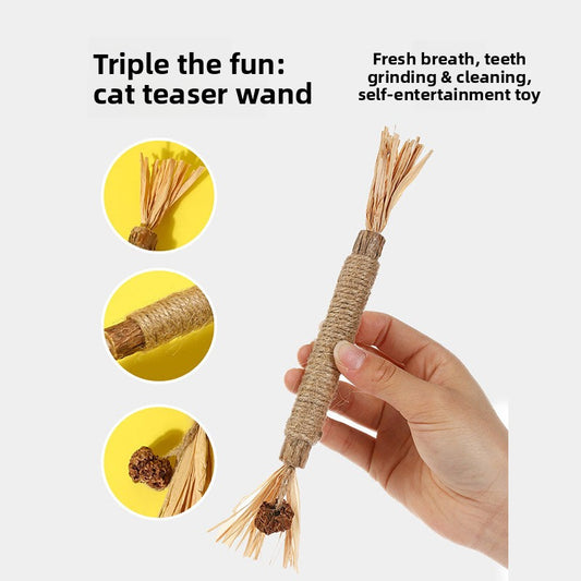Natural Cat Chew Toy with Catnip for Dental Care