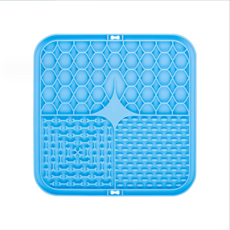 Silicone Pet Licking Mat Slow Feeder with Suction Base ? Anti-Choke Dog/Cat Food Bowl