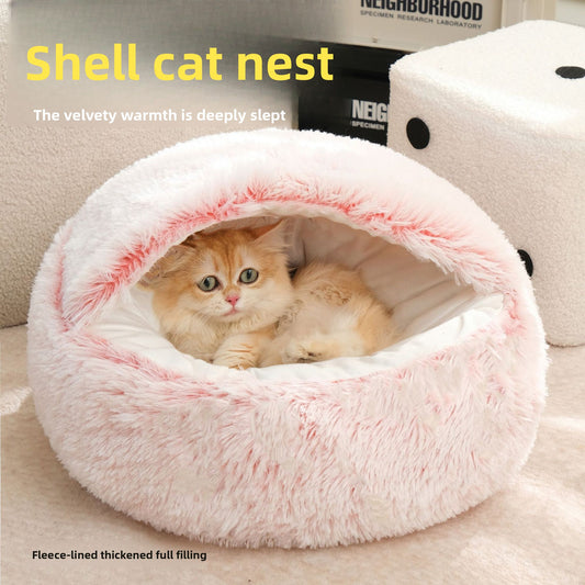 Semi-Closed Plush Cat Nest