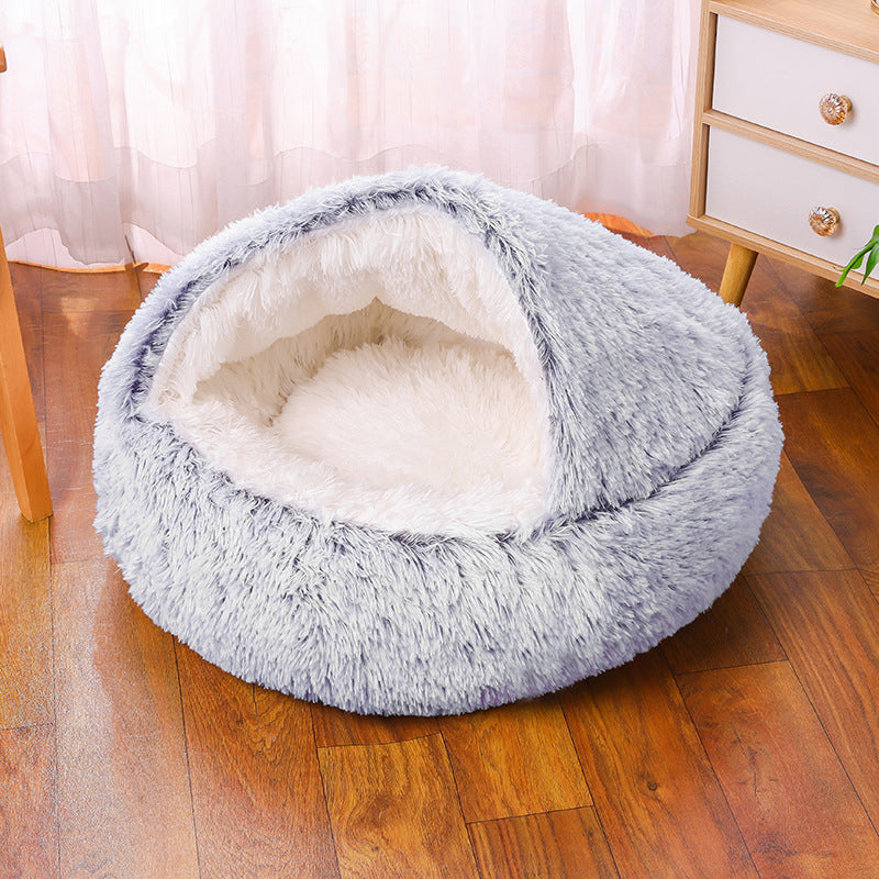 Winter two-in-one super semi-enclosed pet bed