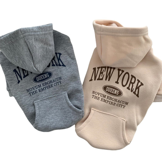 Fleece-Lined Pet Sweatshirt for Small Dogs and Cats