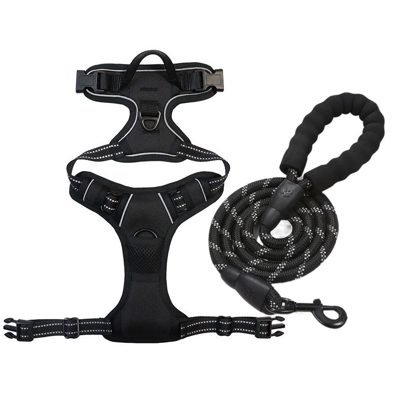 Adjustable Dog Leash and Chest Strap