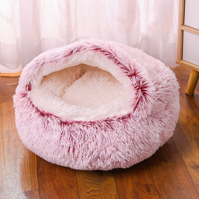 Winter two-in-one super semi-enclosed pet bed