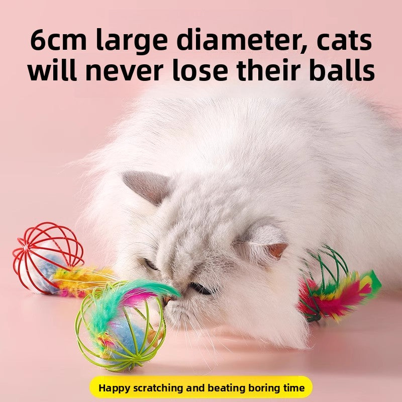 Cat toy balls, cat teasing sticks