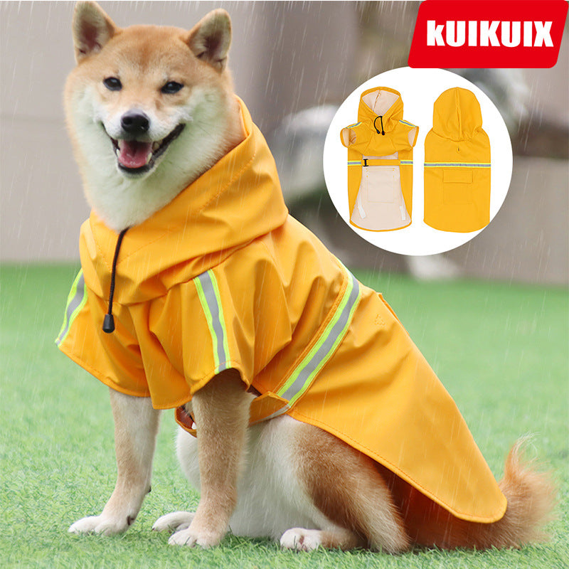 Dog raincoat-style poncho