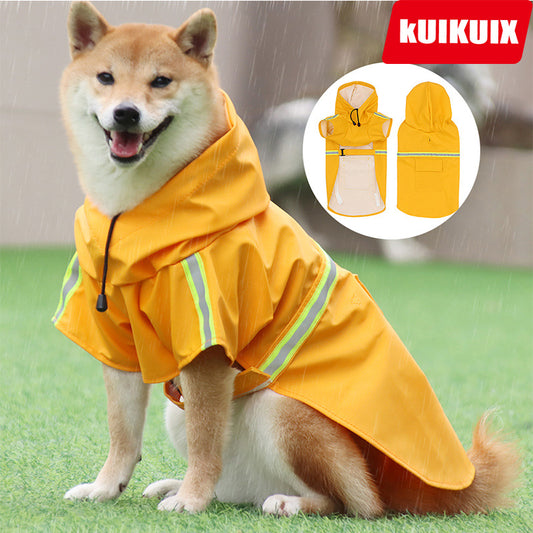 Dog raincoat-style poncho