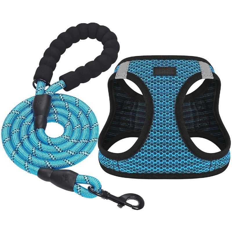 Pet chest and back leash