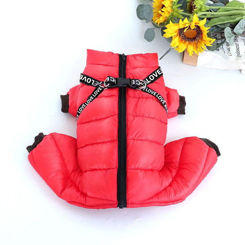 Fleece-lined and thickened pet coat/cotton jacket