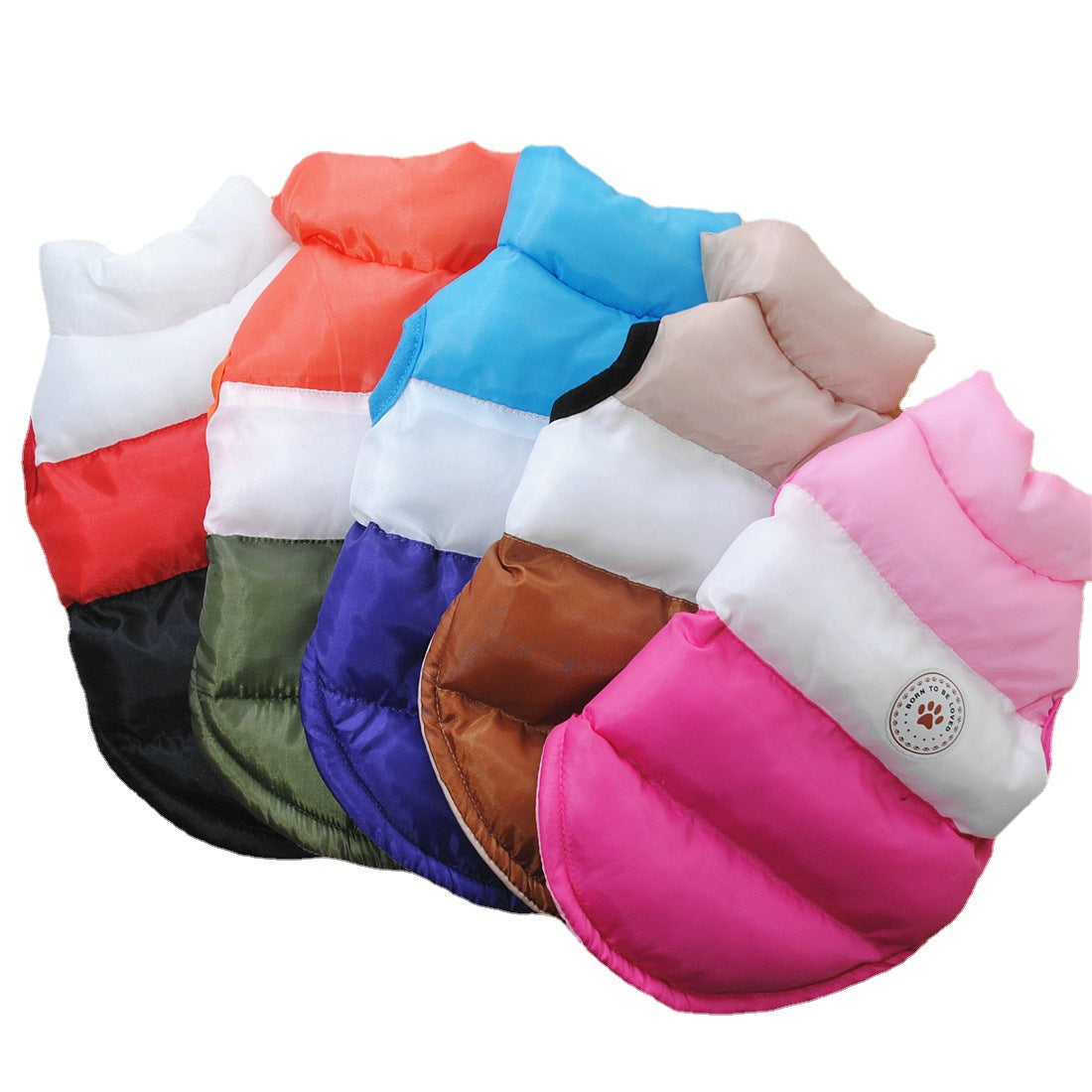 Dog multi-color cotton coat
