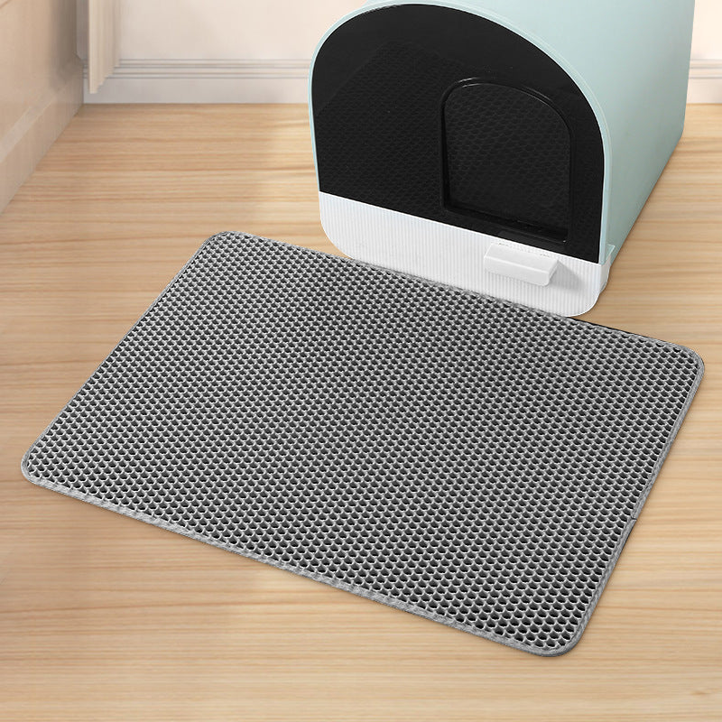 Double-Layer Washable Cat Litter Mat EVA Anti-Slip Pad