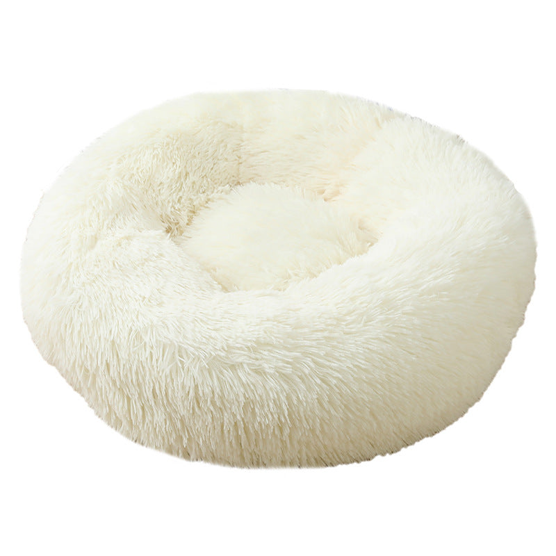plush round pet kennel