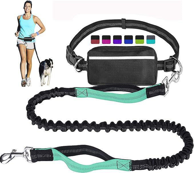 Pet running leash exercise waist bag set