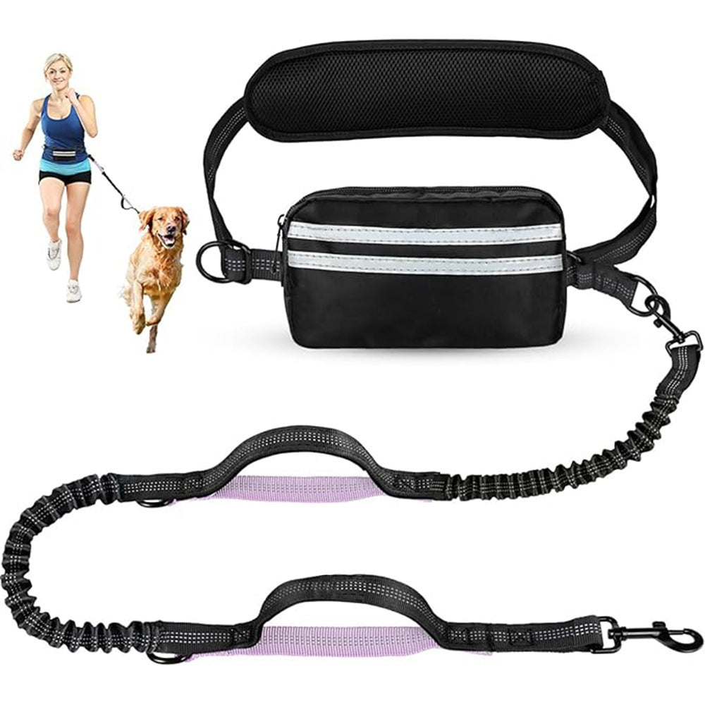 Running traction rope with waist bag