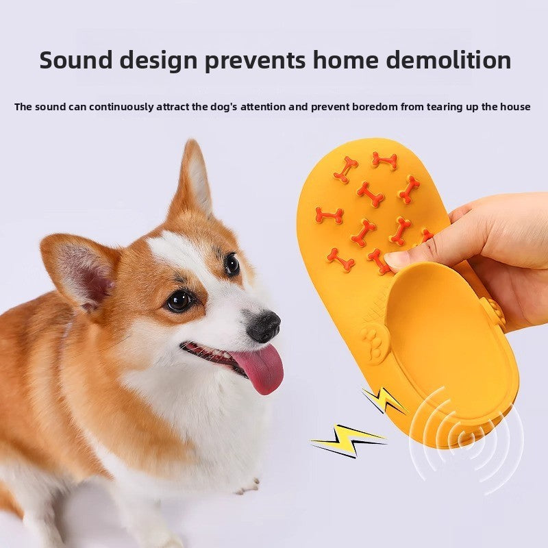 Dog toy squeaky slippers