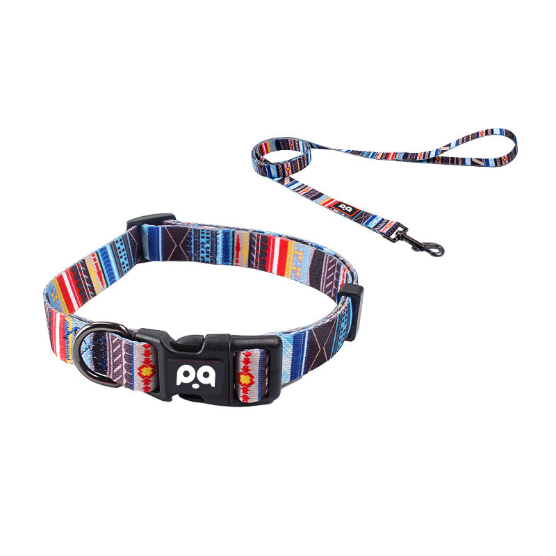 Pet dog collar chest and back leash