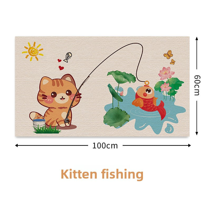 Adhesive Wall-Mounted Cat Scratching Pad