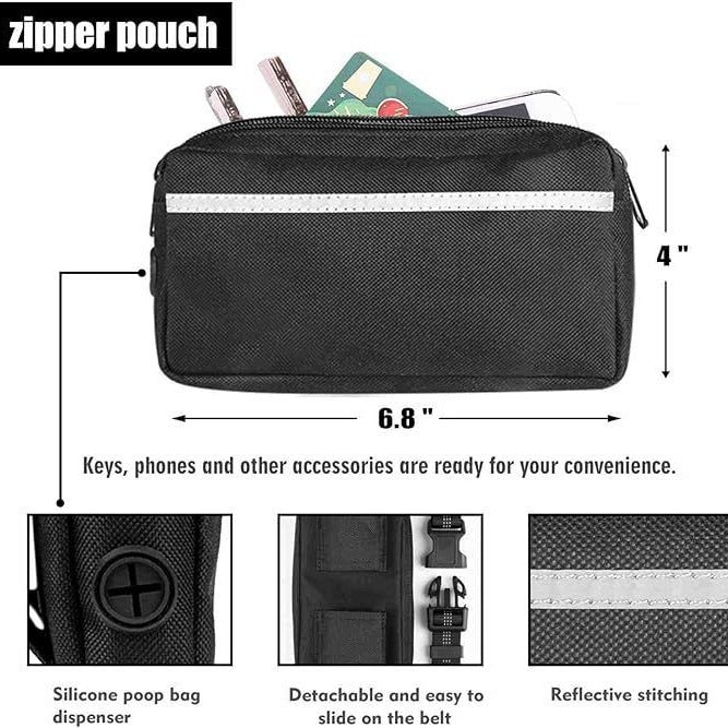 Pet running leash exercise waist bag set