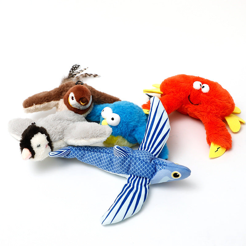 Pet plush chew toy "Shake Shake Bird"