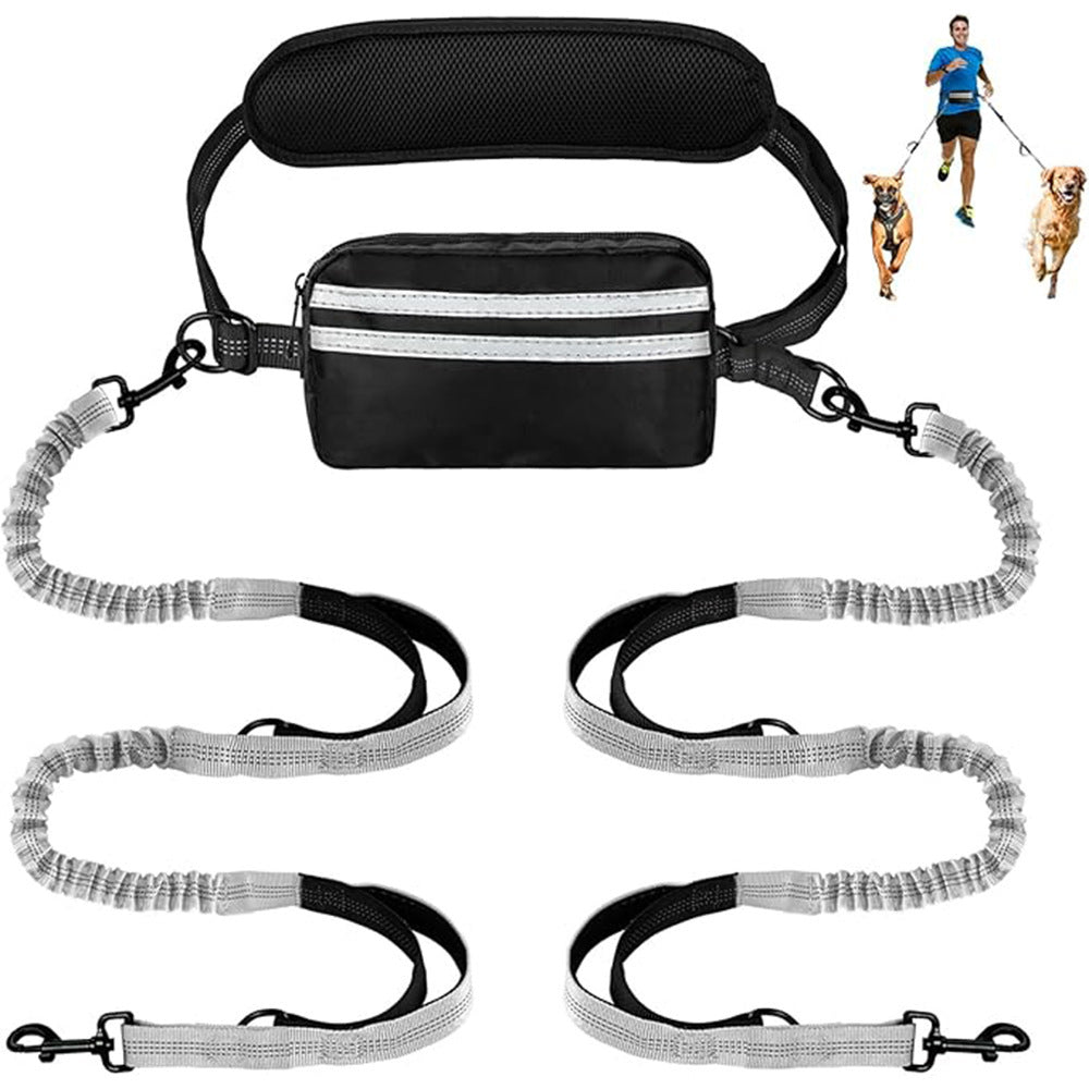 Running traction rope with waist bag