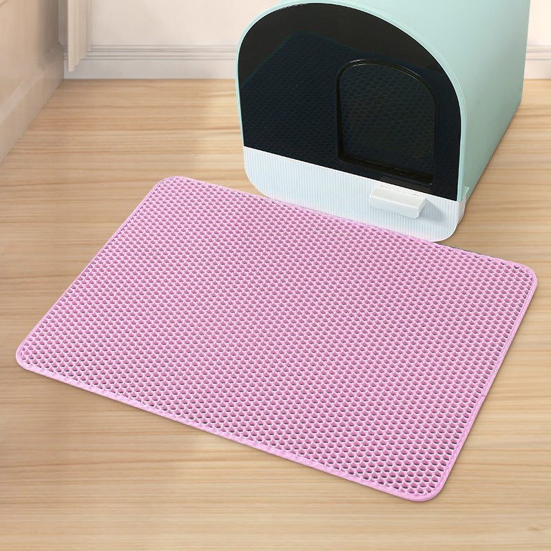Double-Layer Washable Cat Litter Mat EVA Anti-Slip Pad
