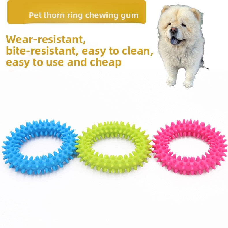 Pet toy spike circle cleaning chew