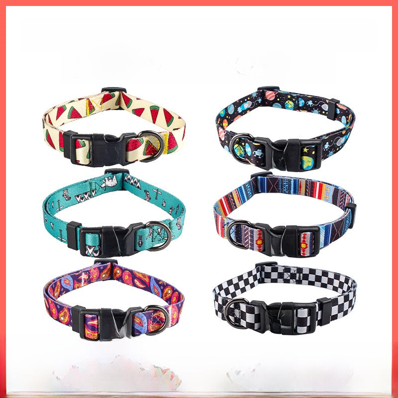 Pet dog collar chest and back leash