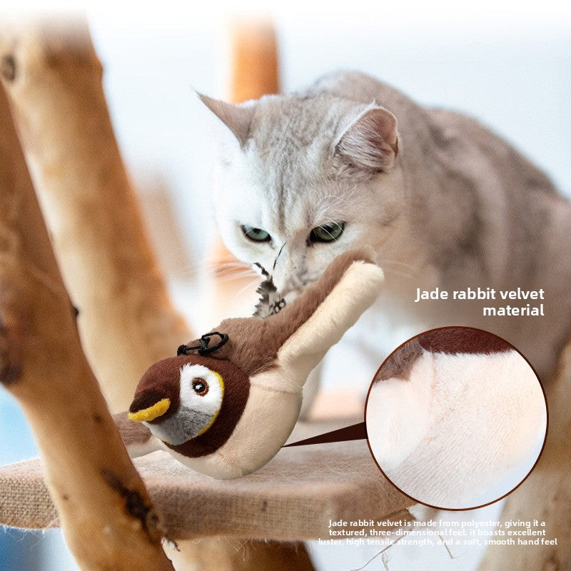 Pet plush chew toy "Shake Shake Bird"