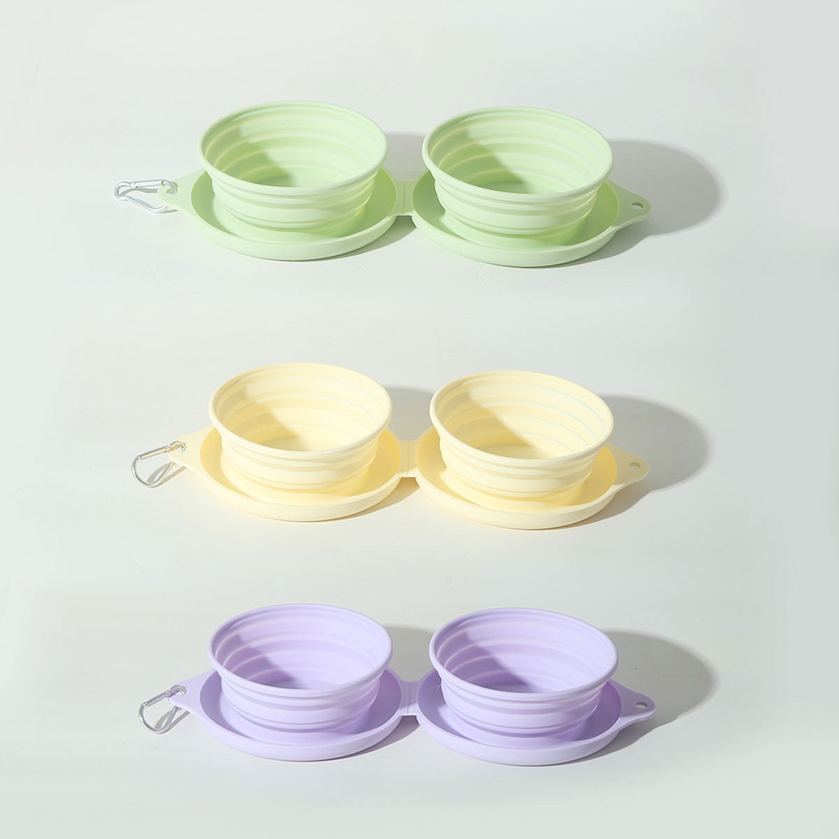 Pet out folding bowl dog outdoor accompanying bowl portable silicone bowl cat drinking food bowl feeding bowl dog basin