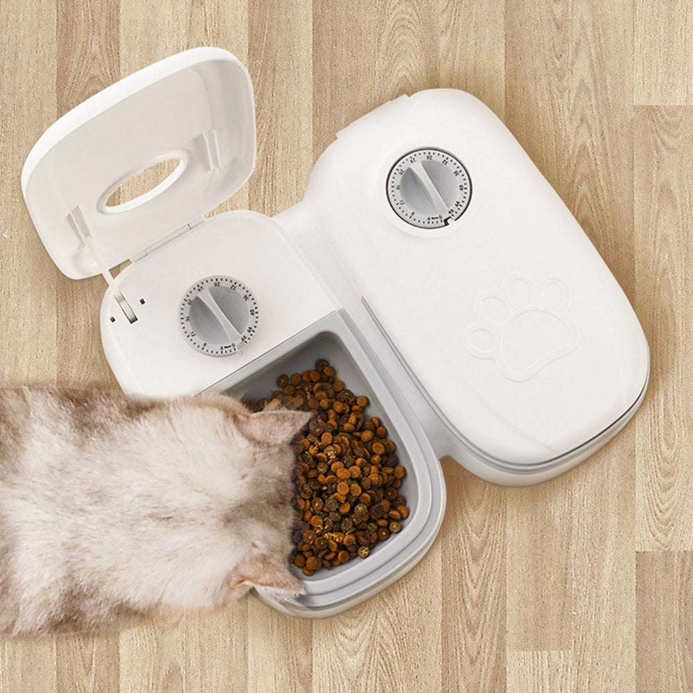 Pet Automatic Feeding Timing Feeder Division Bowl Timing Quantitative Dry and Wet Two Feeding Pet Bowl