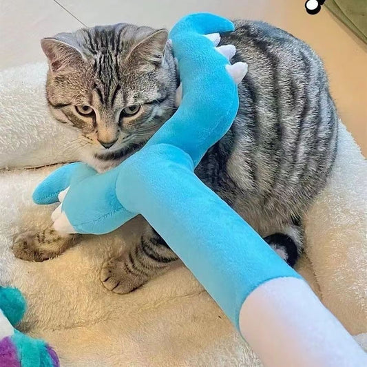 Cat plush toy stick