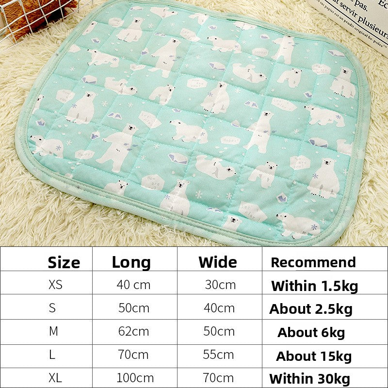 Summer Cooling Ice Silk Pet Pad for Cats and Dogs
