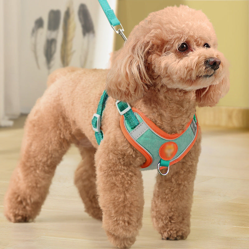 Adjustable Vest Dog Harness with Reflective Rope