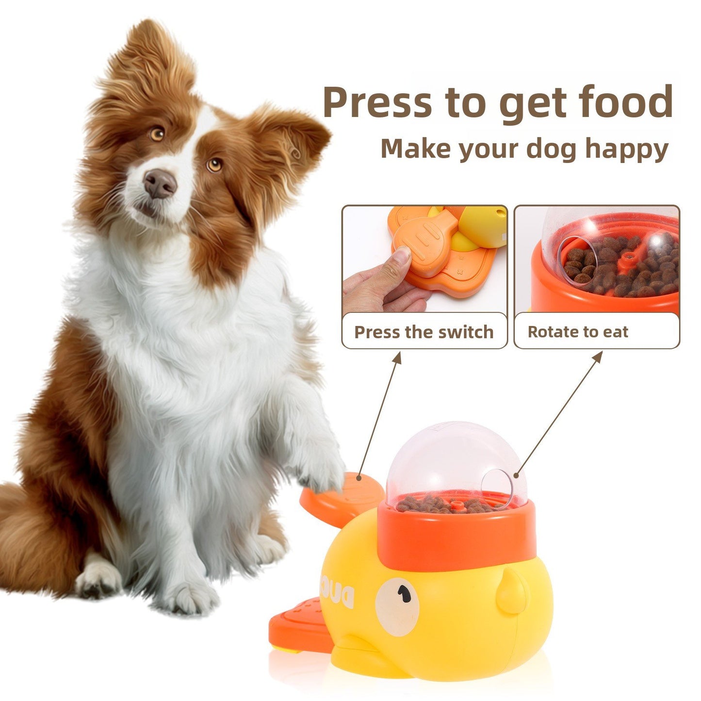 Little Yellow Duck Automatic Pet Dog Feeder