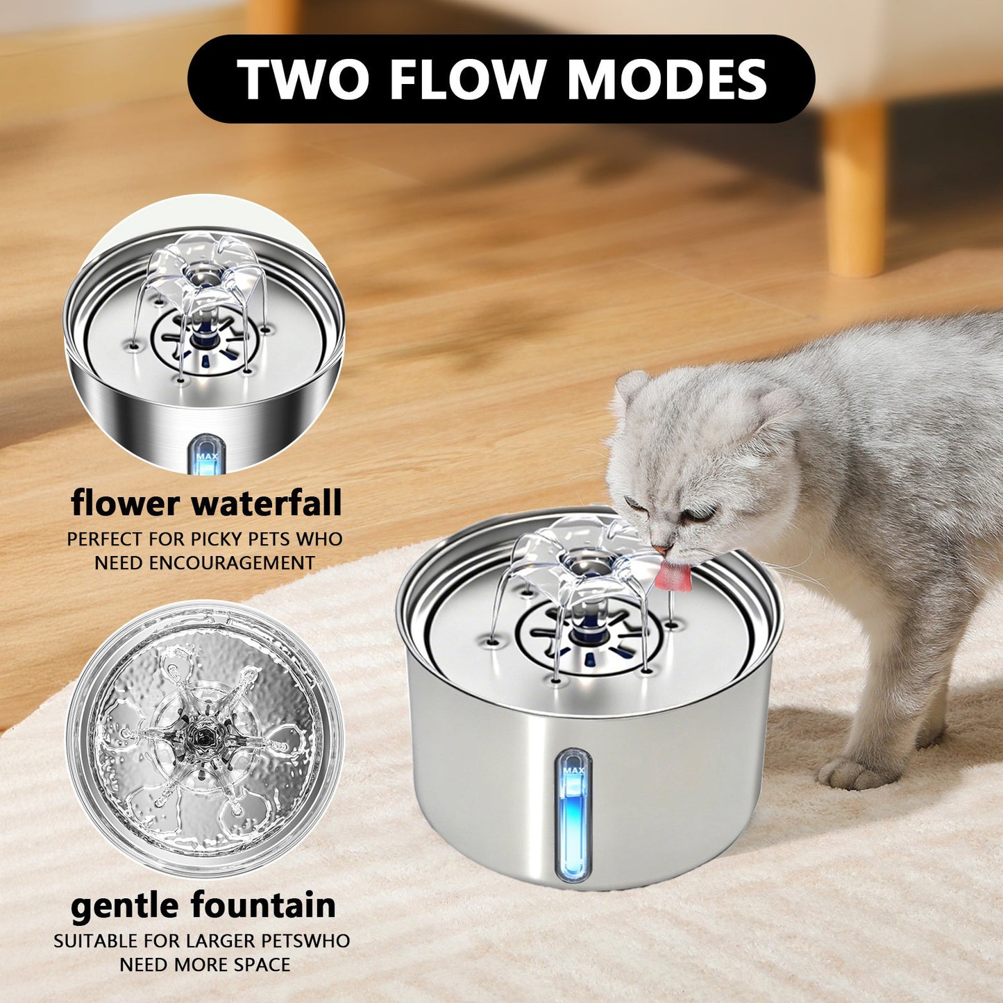 Stainless Steel Automatic Pet Water Dispenser